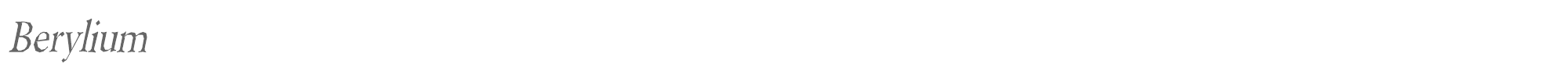 Berylium berylium rg it.ttf font preview